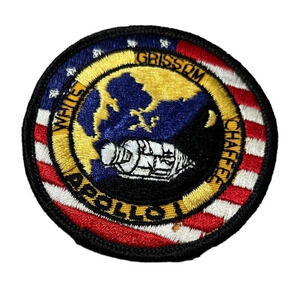 Apollo I White, Grissom, Chaffee Vintage Embroidered Patch 3 in Space Shuttle